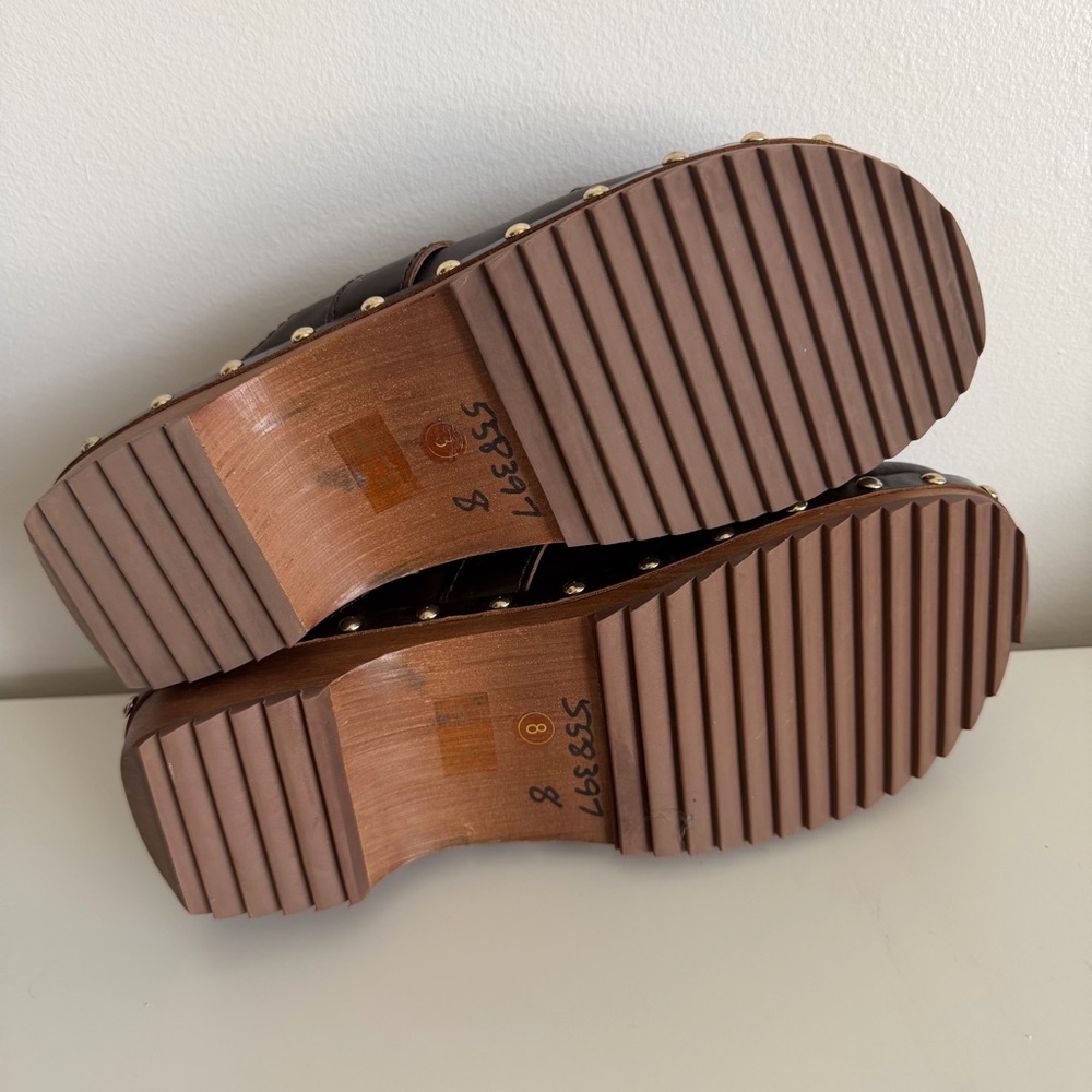 Kelsi Dagger Brown Studded Leather Clog - Picture 10 of 11